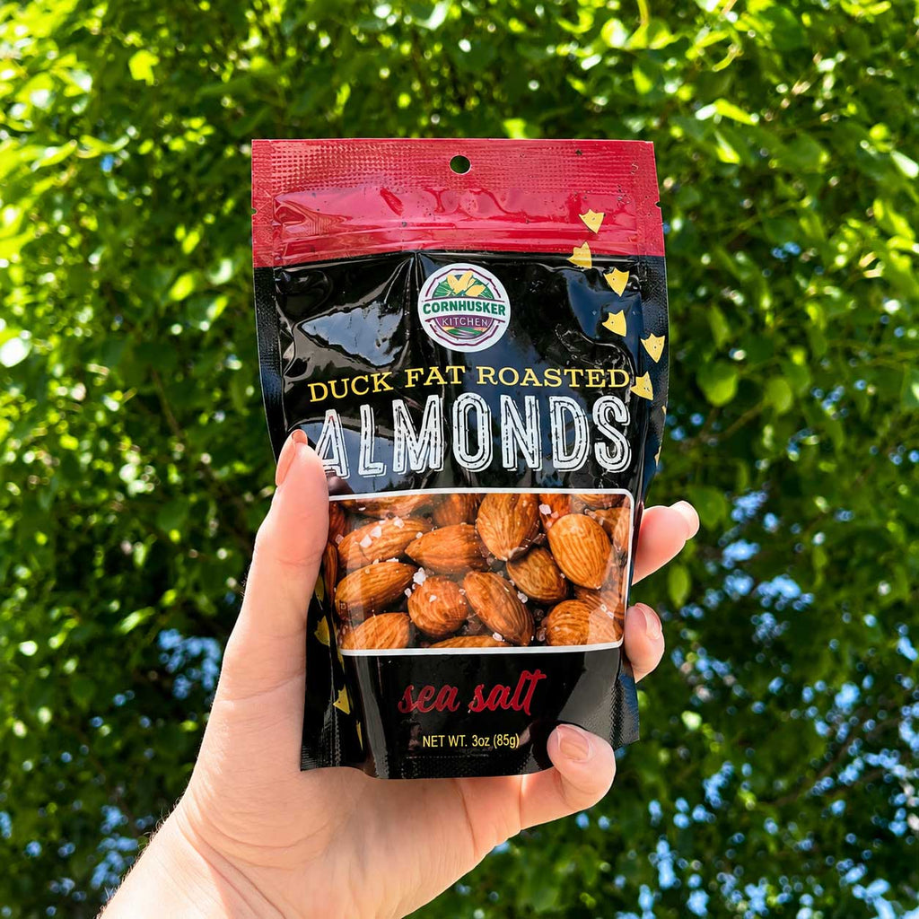Duck Fat & Sea Salt Roasted Almonds | 3 oz | Cornhusker Kitchen