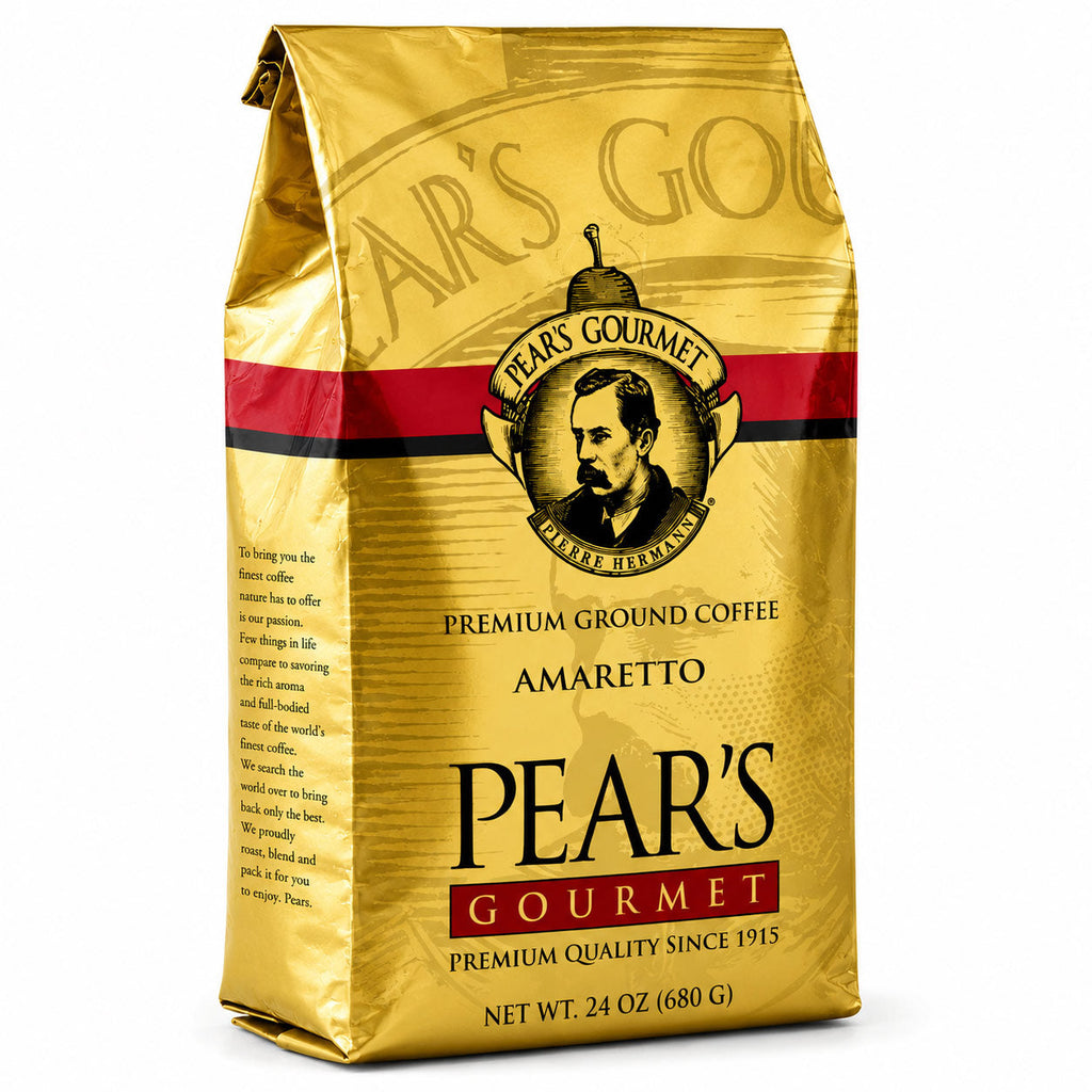 Pear's Amaretto Ground Coffee | Pack of 2 | 24 oz | Brenmar