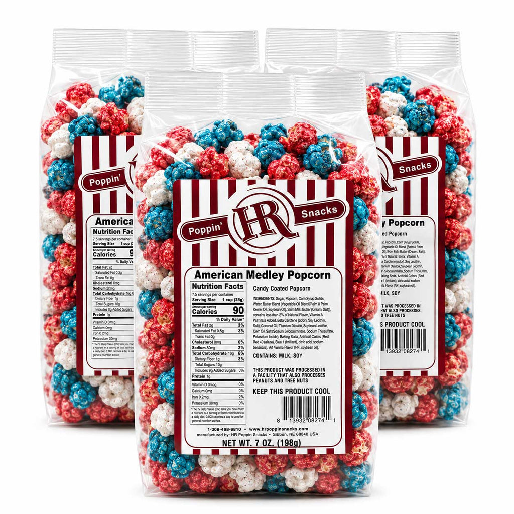 American Medley Popcorn | Pack of 3 | 5 oz | HR Poppin' Snacks