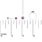 10K Gold Gemstone and 3/8 Cttw Diamond Halo Jewelry Set (Earrings, Pendant & Ring)