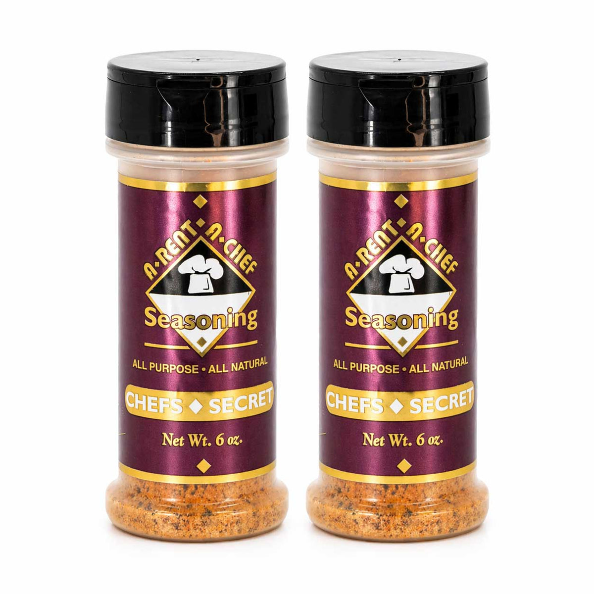 Chef's Secret All Purpose Seasoning | Pack of 2 | 6 oz | Gluten Free | A-Rent-A-Chef