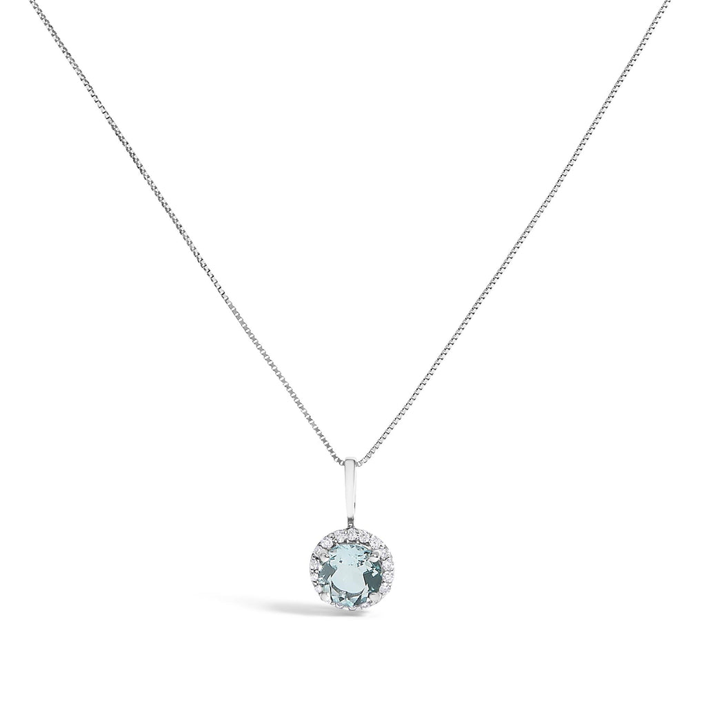 10K Gold Gemstone and 3/8 Cttw Diamond Halo Jewelry Set (Earrings, Pendant & Ring)