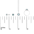 10K Gold Gemstone and 3/8 Cttw Diamond Halo Jewelry Set (Earrings, Pendant & Ring)