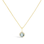 10K Gold Gemstone and 3/8 Cttw Diamond Halo Jewelry Set (Earrings, Pendant & Ring)