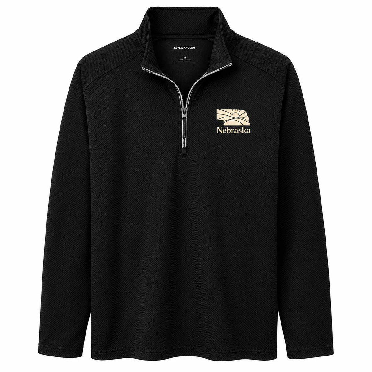 1/4 Zip Athletic Pullover | Black | Nebraska Department of Economic Development