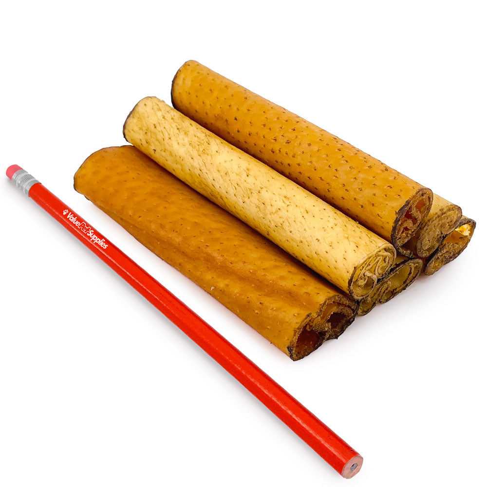 ValueBull USA Pig Skin Retriever Rolls for Dogs, 4 Inch, Smoked, 50 Count