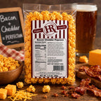 Bacon Cheddar Popcorn | Pack of 12 | 3 oz | HR Poppin' Snacks