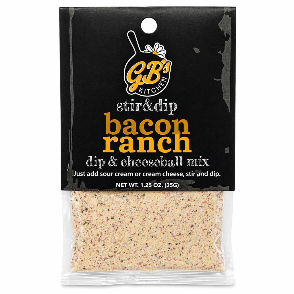Bacon Ranch Dip & Cheeseball Mix | Pack of 3 | 1.25 oz | GB's Kitchen