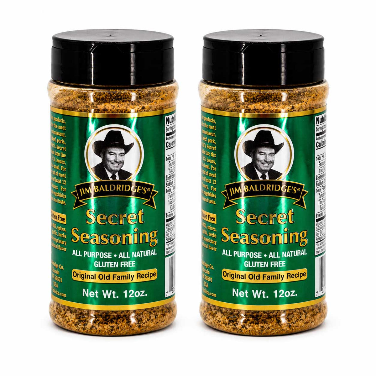 Jim Baldridge Secret Seasoning | Pack of 2 | 12 oz | Gluten Free | Baldridge Food Company