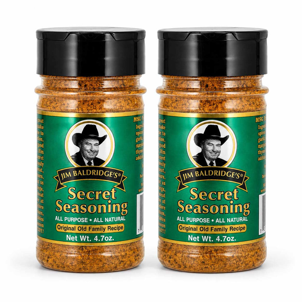Jim Baldridge Secret Seasoning | Pack of 2 | 4.7 oz | Gluten Free | Baldridge Food Company
