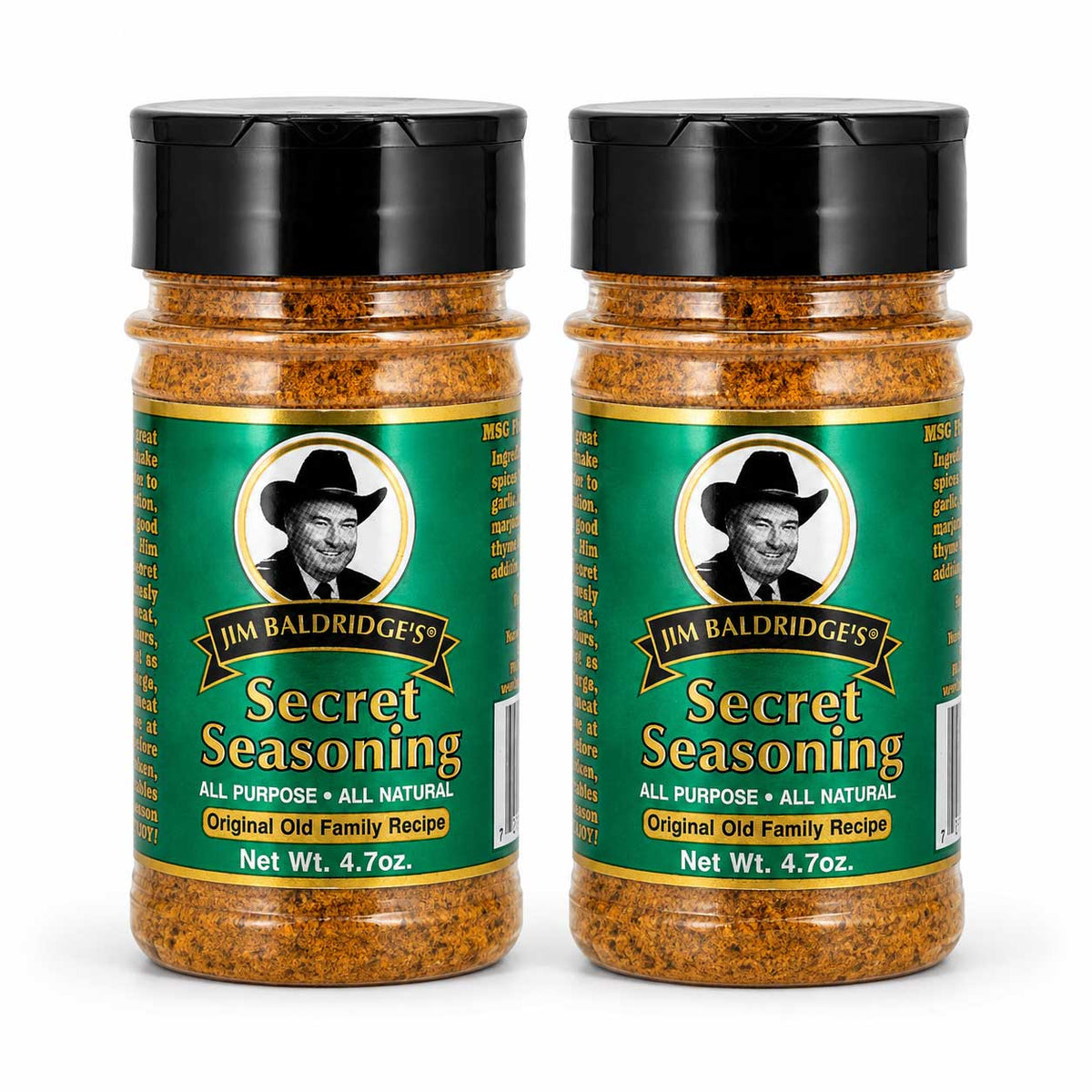 Jim Baldridge Secret Seasoning | Pack of 2 | 4.7 oz | Gluten Free | Baldridge Food Company
