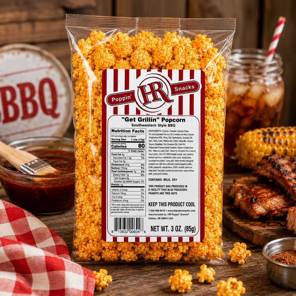 Get Grillin' BBQ Popcorn | 3 oz | HR Poppin' Snacks
