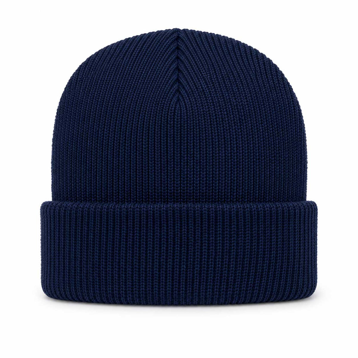 Navy Beanie With Faux Leather Patch | Nebraska Department of Economic Development