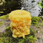 Honeycomb Bees Beeswax Pillar Candle