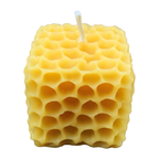 Honeycomb Cube Beeswax Candle