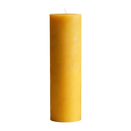 3x12 Inch Yellow Beeswax Pillar Candle