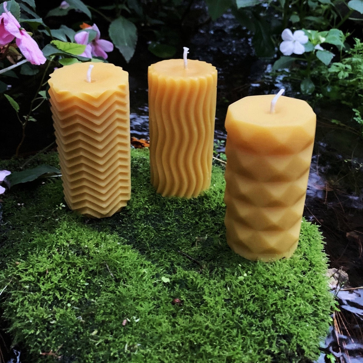 Modern Pillar Beeswax Candles