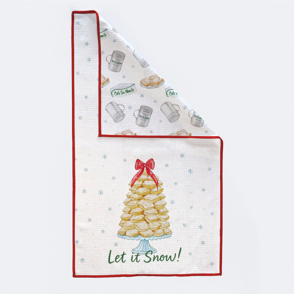 Let it Snow! Beignet Tree Kitchen Towel