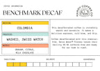 Benchmark Decaf Colombian Coffee | Multiple Grinds & Sizes | Hardy Coffee Co