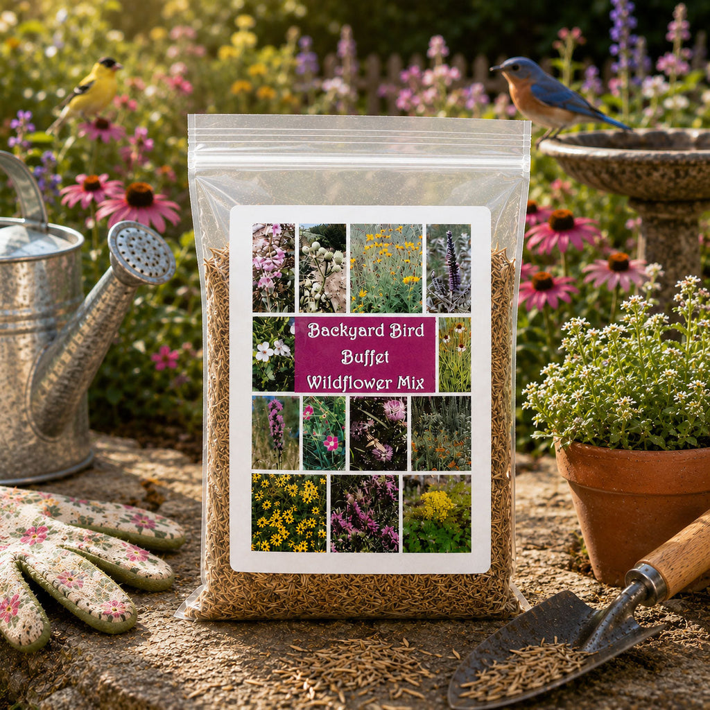 Backyard Bird Wildflower XL Bundle | Tall & Short Mini Mixes and Backyard Bird Buffet  | Prairie Legacy Inc.