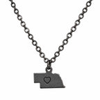 Nebraska Heart Necklace | Multiple Colors | Lux by Leslie