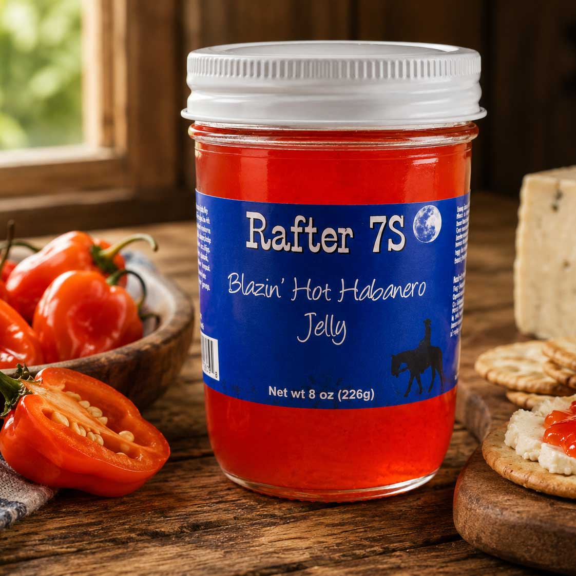 Blazin' Hot Habanero Jelly | Pack of 3 | 8 oz | Rafter 7S