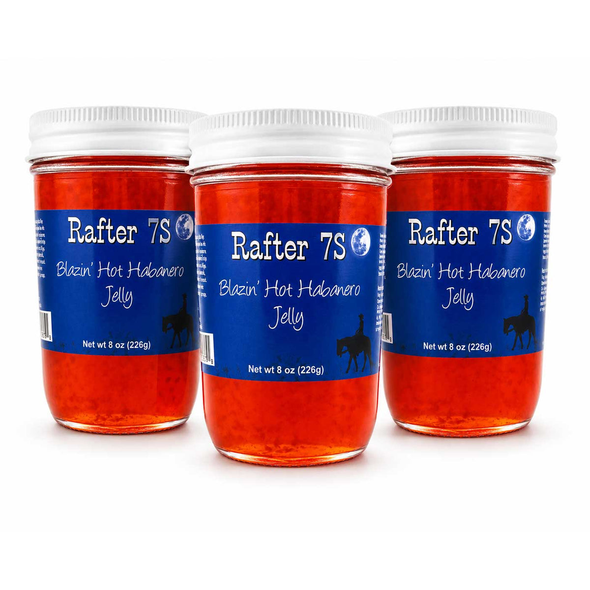 Blazin' Hot Habanero Jelly | Pack of 3 | 8 oz | Rafter 7S