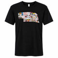 Nebraska License Plates T-Shirt | Black | Multiple Sizes