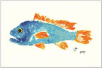 Blue & Orange Fish Handmade Placemat