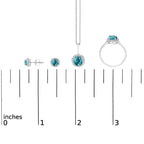 10K Gold Gemstone and 3/8 Cttw Diamond Halo Jewelry Set (Earrings, Pendant & Ring)