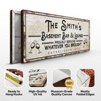 Basement Bar And Lounge Sign