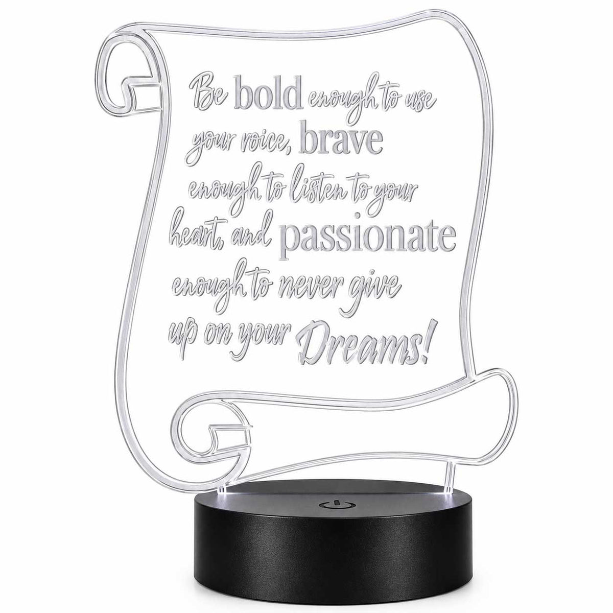 Inspirational LED Lighted Plaque | Be Bold | Glowing Creation