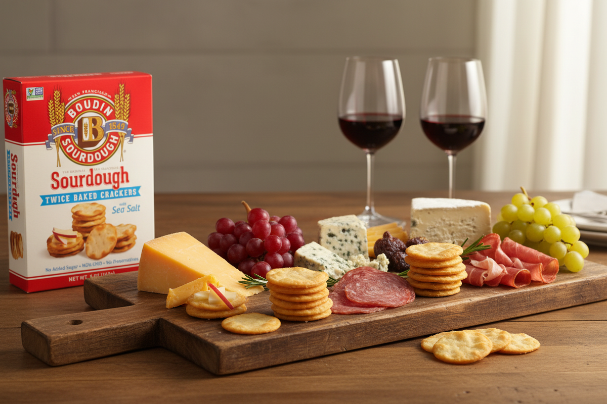 Boudin Sourdough Twice Baked Crackers, 5 oz (Case of 12)