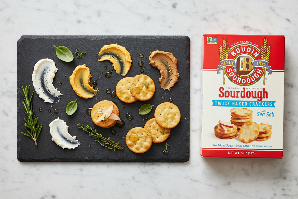 Boudin Sourdough Twice Baked Crackers, 5 oz (Case of 12)