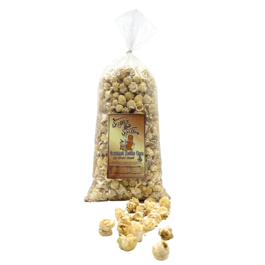 Cinnamon and Sugar Kettle Corn | 7 oz | Non-GMO | Gluten Free & Non-GMO | Gold Dust Kettle Corn