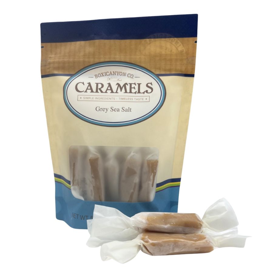 Grey Sea Salt Caramels | 12 Caramels | Boxicanyon Caramels