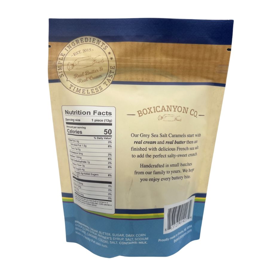 Grey Sea Salt Caramels | 12 Caramels | Boxicanyon Caramels