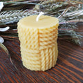 Braided Rope Beeswax Pillar Candle