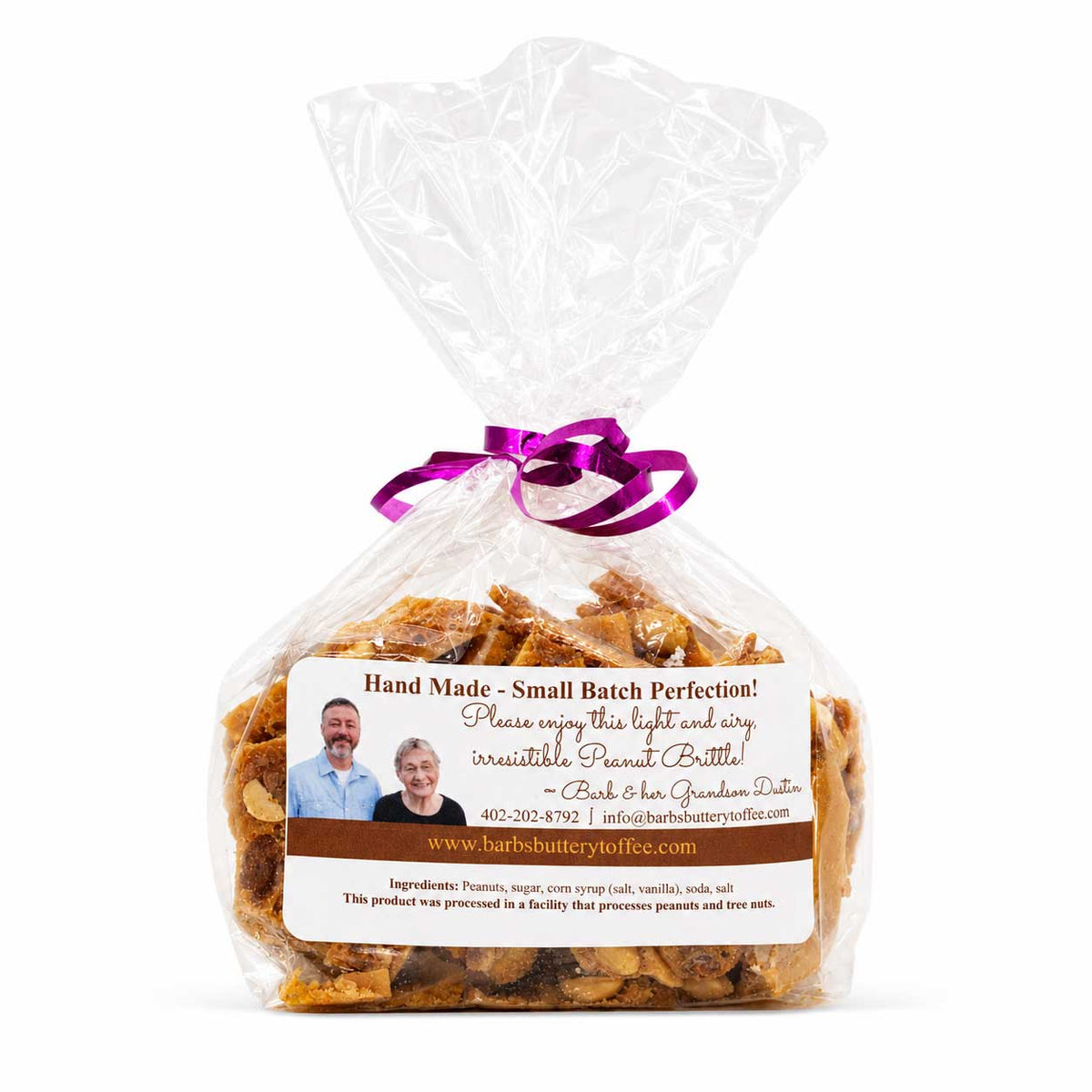 Homemade Peanut Brittle | 8 oz | Barb's Buttery Toffee