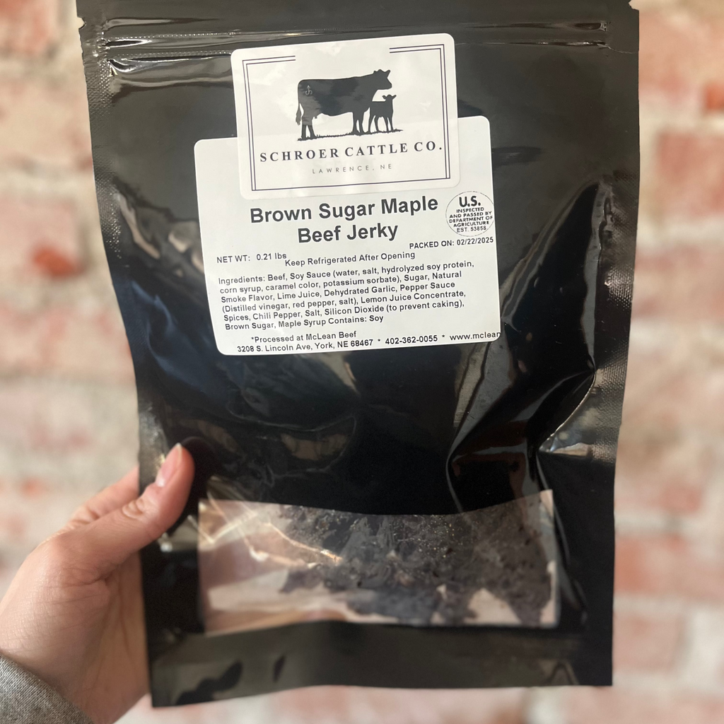 Brown Sugar Maple Beef Jerky | Approximately 3 oz | Schroer Cattle Company