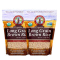 Organic Long Grain Brown Rice | 2 lb | Pack of 2 | Non-GMO | Grain Place Foods
