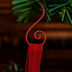 Set of 20 Red Metal Wire Spiral Christmas Ornaments Hooks Hangers S-Shaped 1.96 Inches