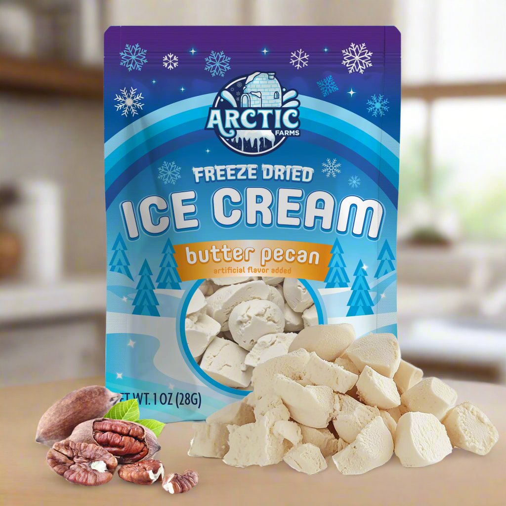 Freeze Dried Ice Cream That Does Not Melt (Bits) Butter Pecan