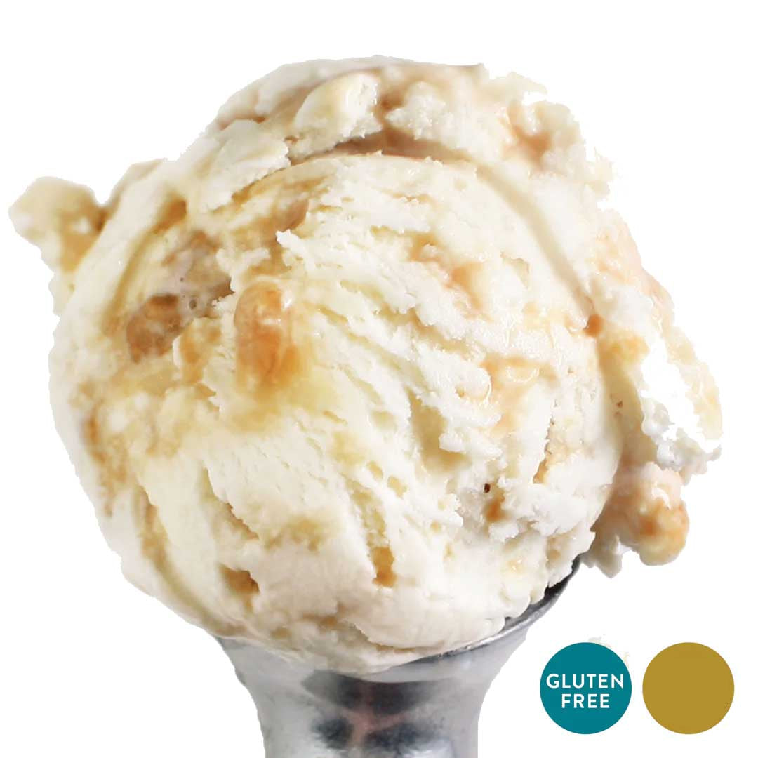 Butter Brickle Ice Cream | Pack of 4 | One Pint | Gluten Free | Shipping Included | eCreamery