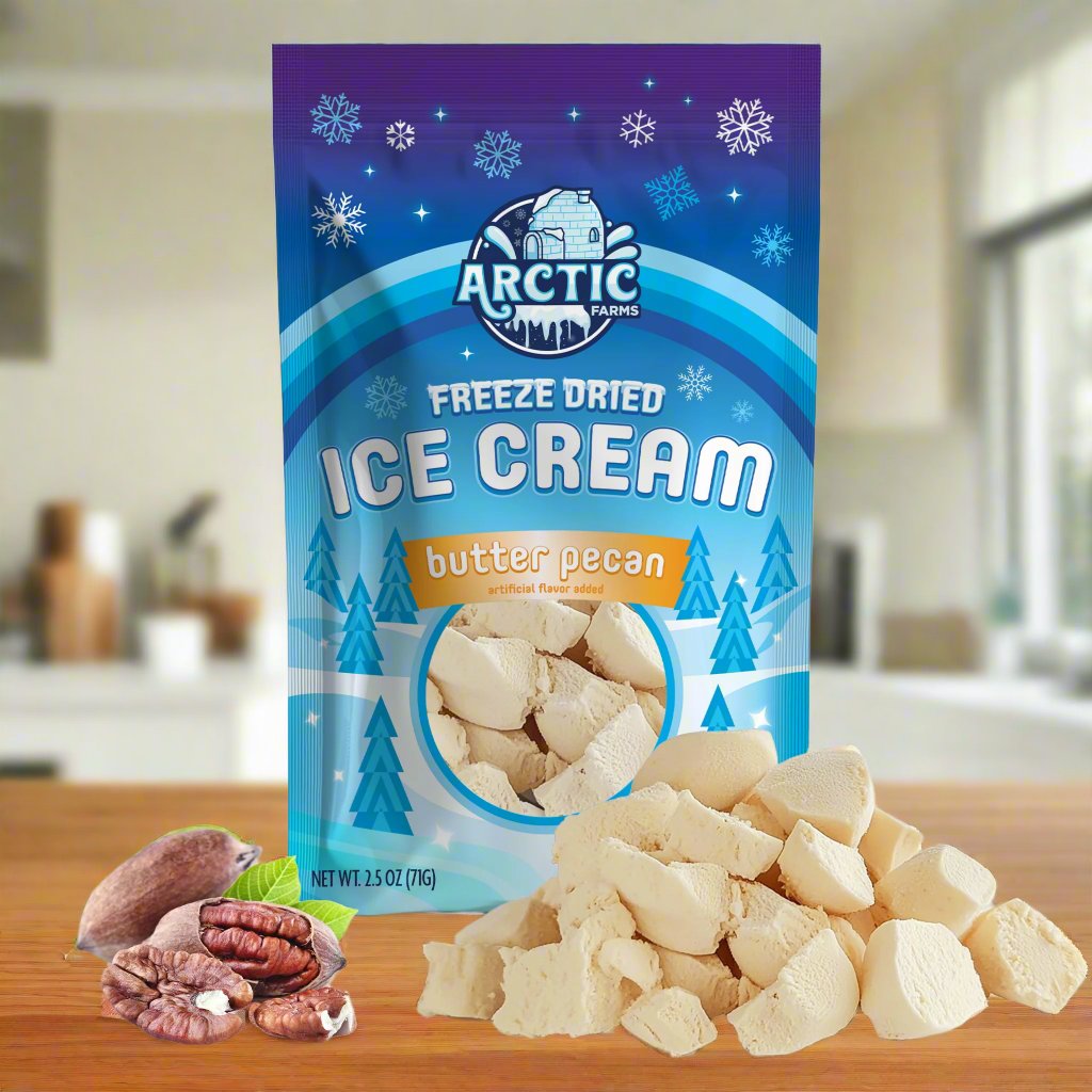 Freeze Dried Ice Cream That Does Not Melt (Bits) Butter Pecan