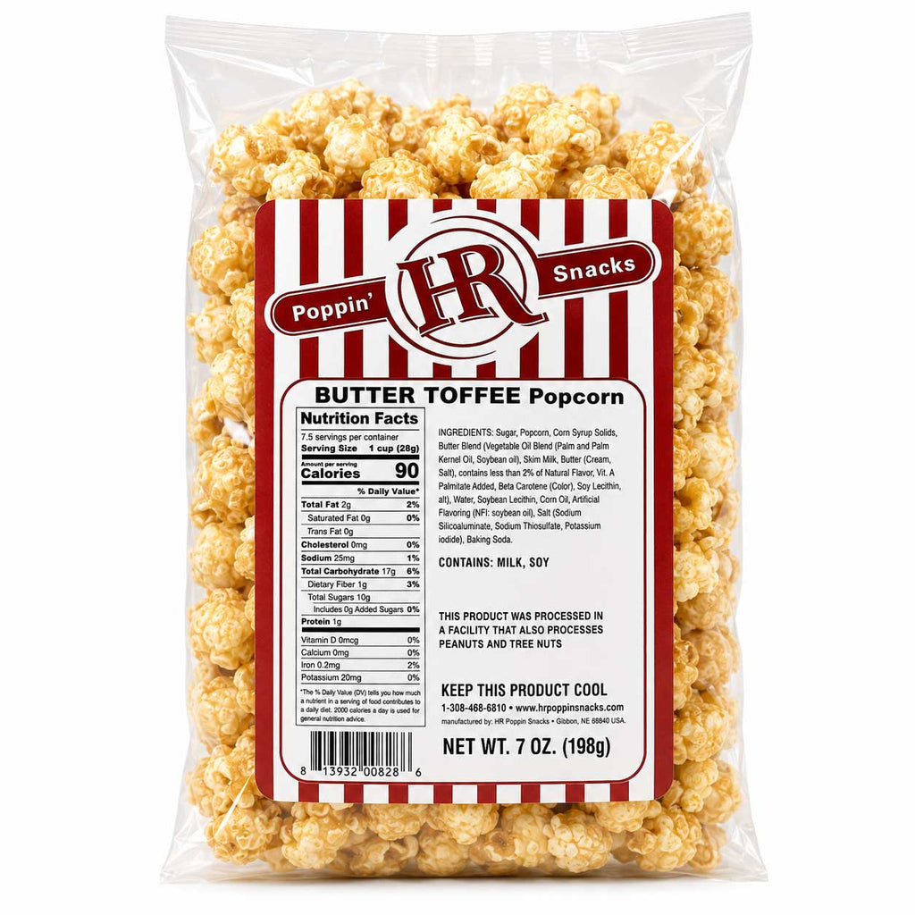 Butter Toffee Popcorn | Pack of 2 | 5 oz | HR Poppin' Snacks