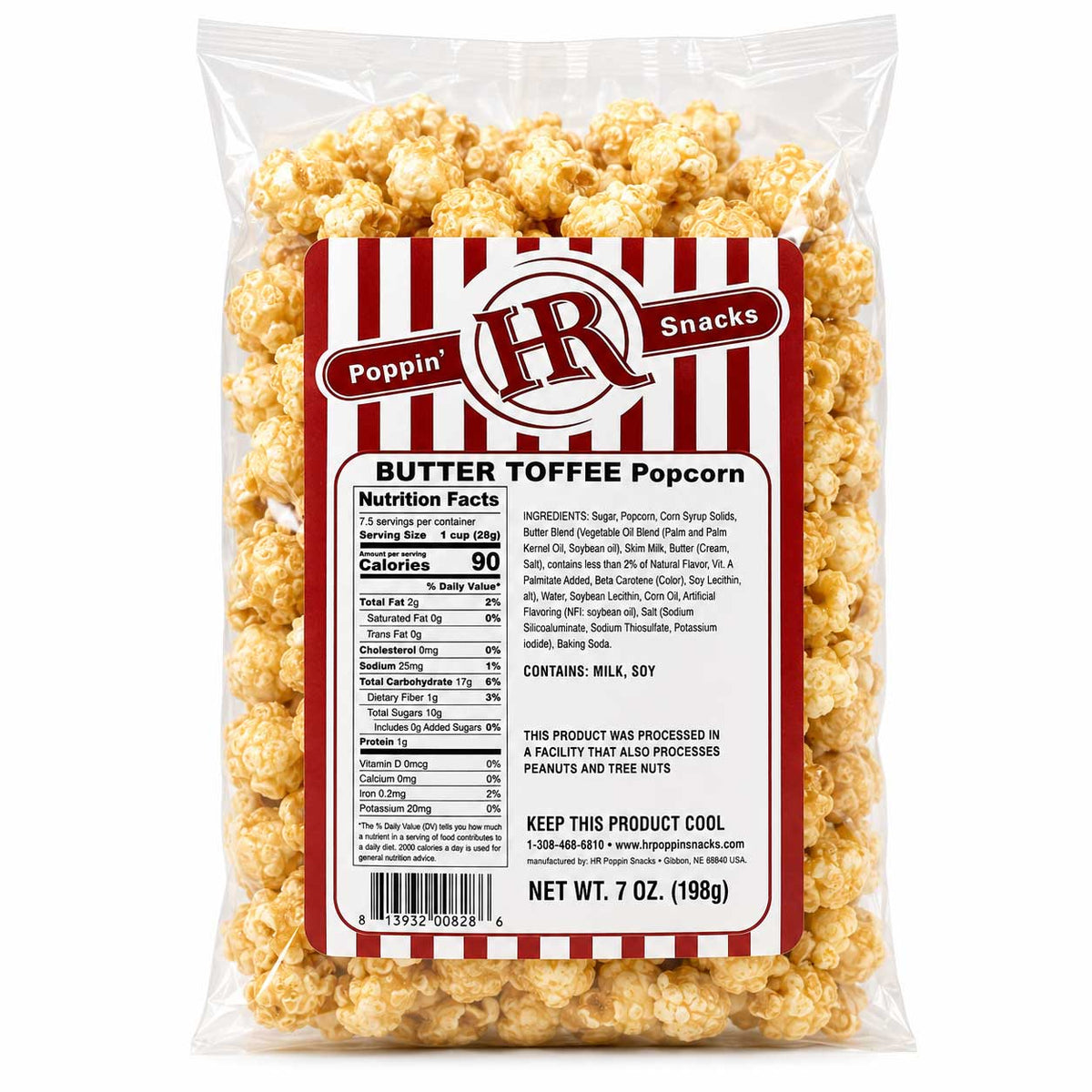 Butter Toffee Popcorn | Pack of 2 | 5 oz | HR Poppin' Snacks