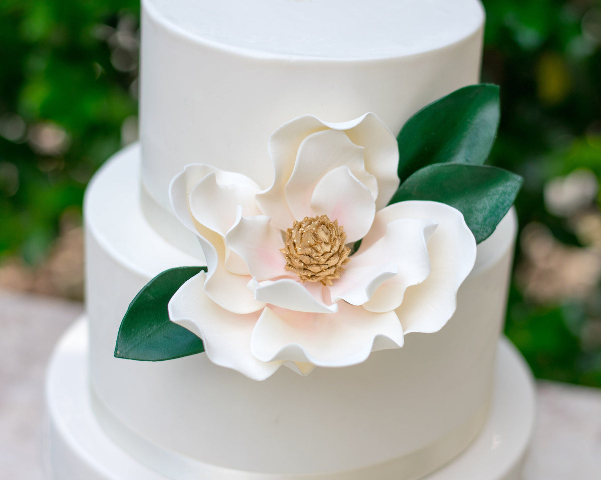 Magnolia Leaves - Set of 3 Gumpaste Leaves
