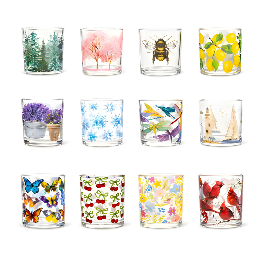 Cherries Votive Glass 3 Inch Holder
