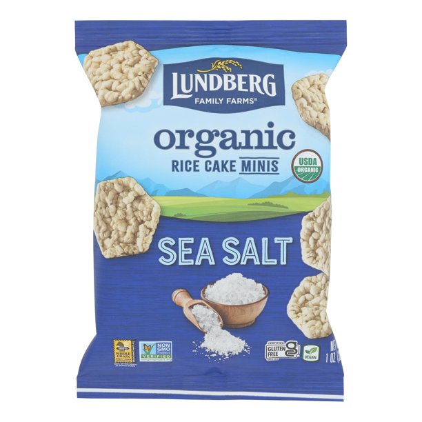 "Lundberg Family Farms Rice Cakes Mini Sea Salt – Case of 24 – 1 Oz"